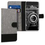 KW Canvas Wallet Case (44088.22) Θήκη Πορτοφόλι με δυνατότητα Stand Grey / Black (Samsung Galaxy S9)
