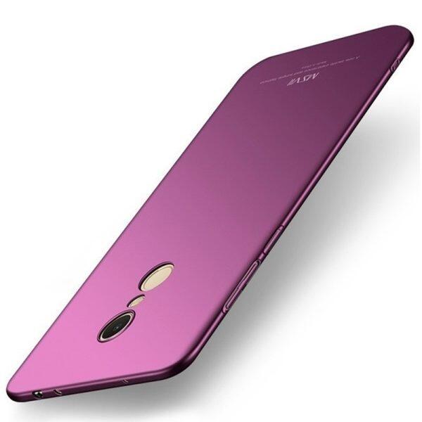 MSVII Σκληρή Θήκη PC + Tempered Glass Screen Protector - Purple (Xiaomi Redmi 5 Plus)