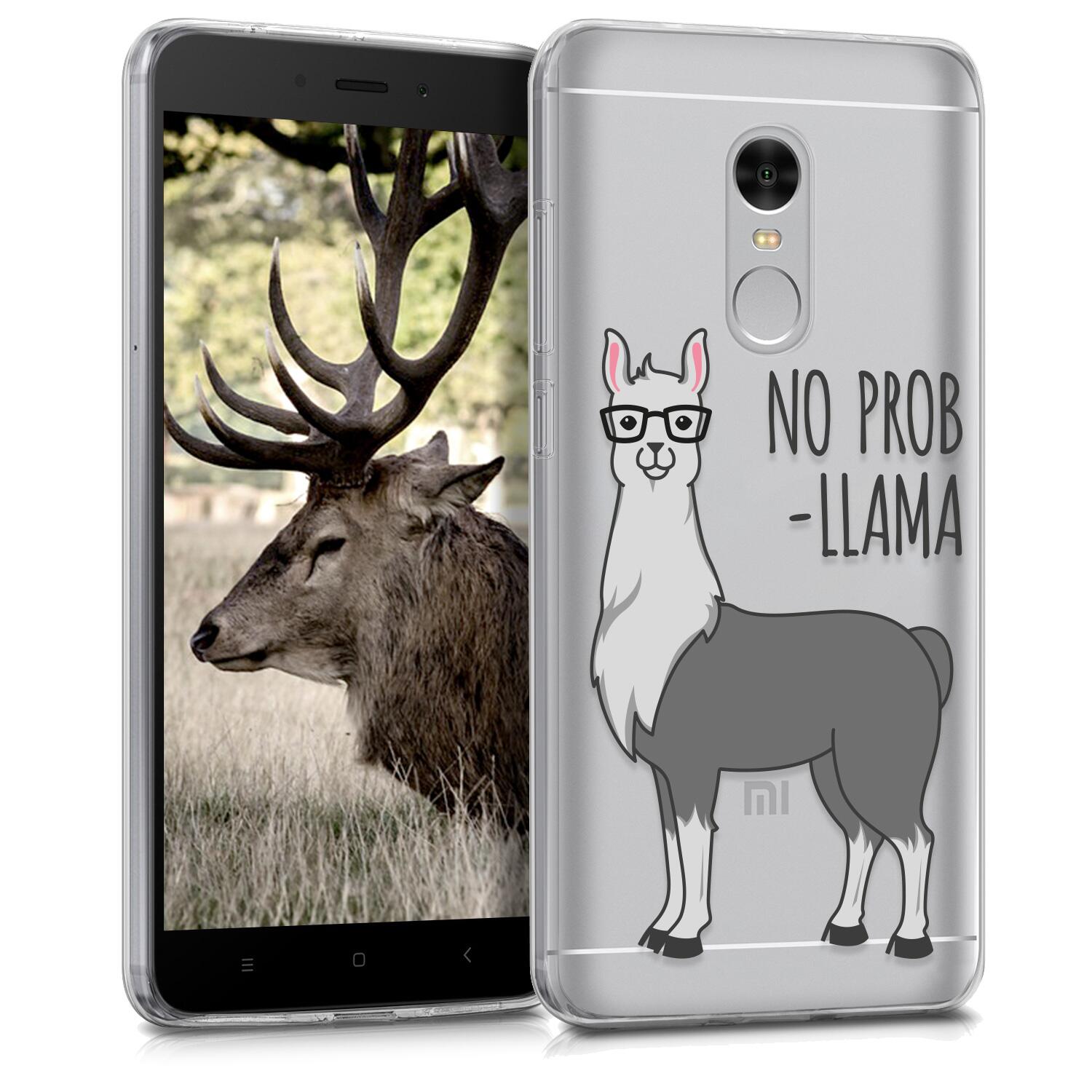 crystal_tpu_case_no_prob_llama_design_xiaomi_redmi_note_4_4x_41545.04 KW Slim Fit Gel Case Prob-Liama (41545.04) Θήκη Σιλικόνης Διάφανη (Xiaomi Redmi Note 4) - Image 1