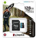 Kingston Canvas Go! Plus MicroSDXC 128GB UHS-I U3 Class 10 + SD Adapter (SDCG3/128GB)