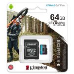 Kingston Canvas Go! Plus MicroSDXC 64GB UHS-I U3 Class 10 + SD Adapter (SDCG3/64GB)