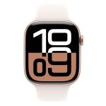 Apple Watch Series 10 GPS 42mm Rose Gold με Light Blush Sport Band (S/M) MWWH3