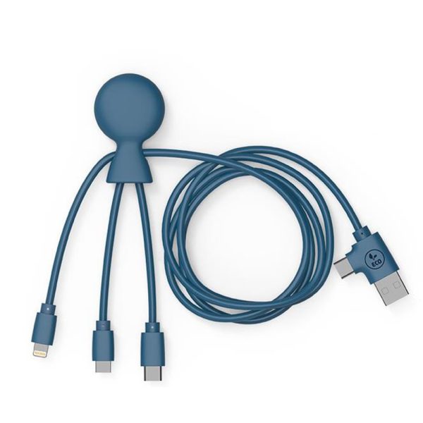 Xoopar Mr.Bio Long GRS Eco Friendly USB Cable 1.0m Blue