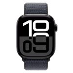 Apple Watch Series 10 GPS 42mm Jet Black με Ink Sport Loop MWWG3