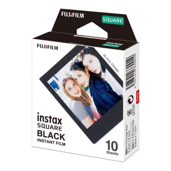 Fujifilm Color Instax Square Instant Φιλμ (10 Exposures) Black